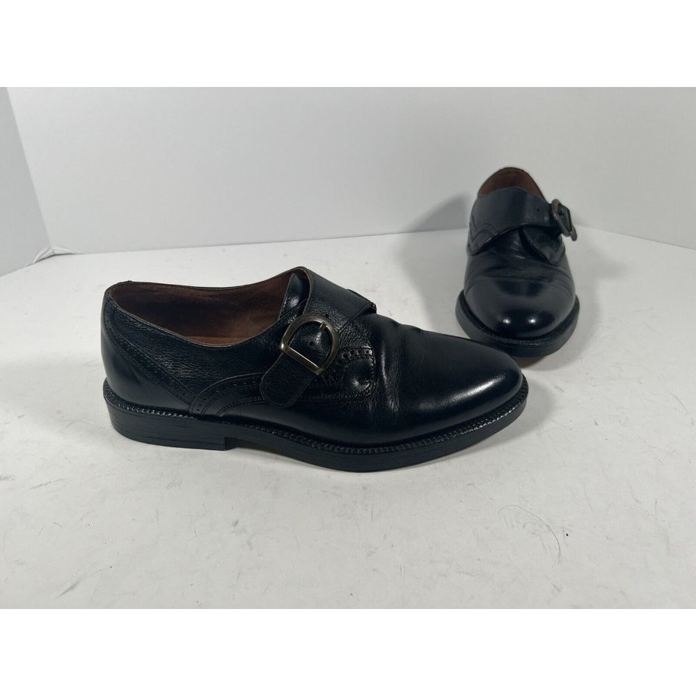 IMPULSE by STEEPLE GATE -  Men Shoes Black Leather Size 8 Made In ITALY